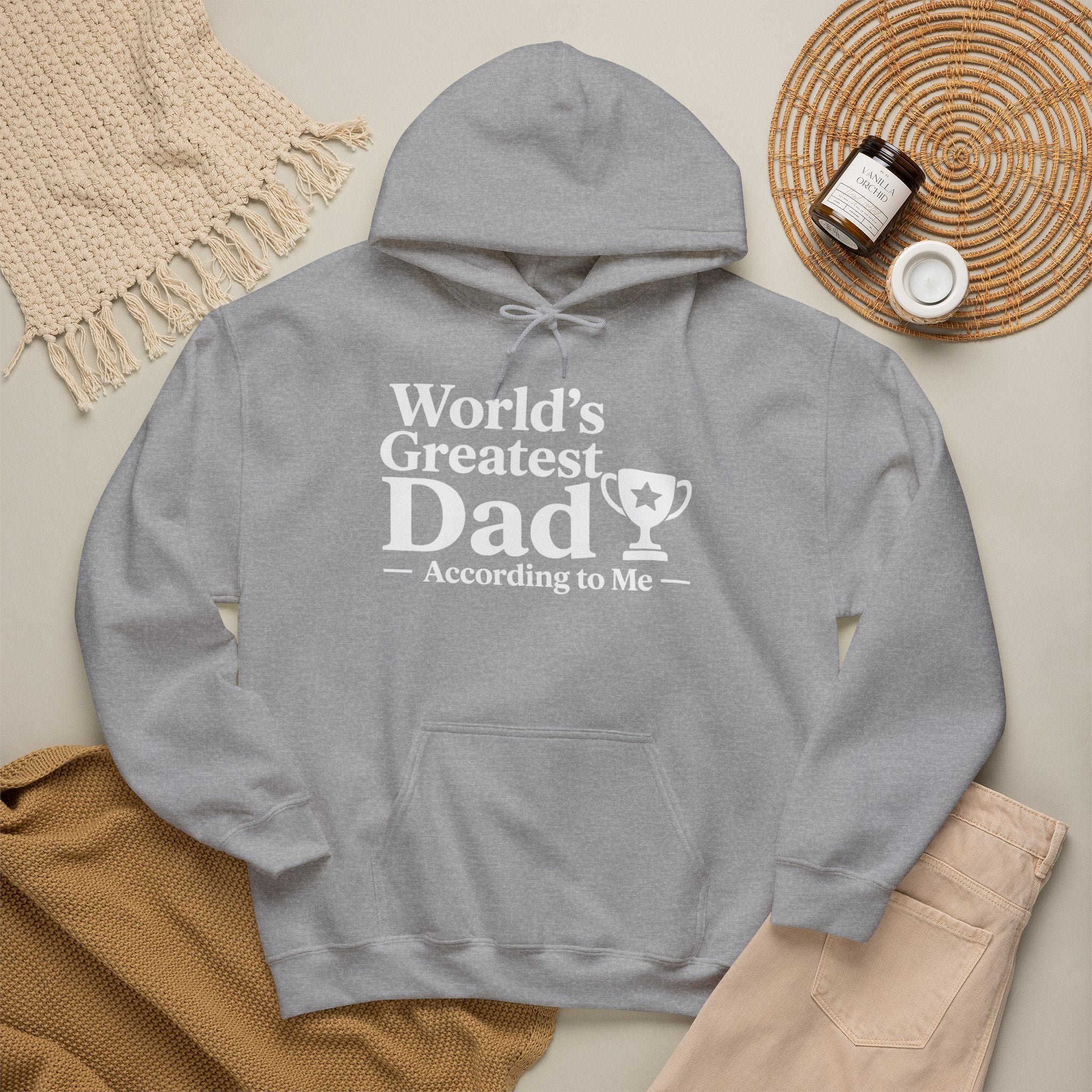 World's Greatest Dad — According to Me | Father's Day Hoodie | Funny Dad Gift